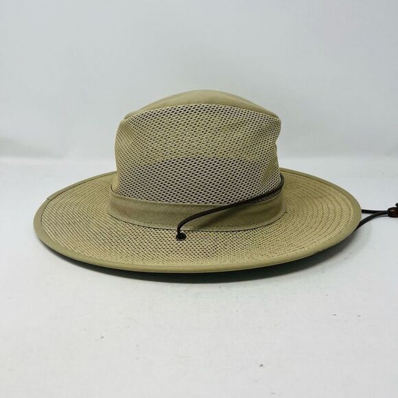 Henschel Men's Aussie Mesh Breezer Hat Khaki Medium - Picture 2 of 6